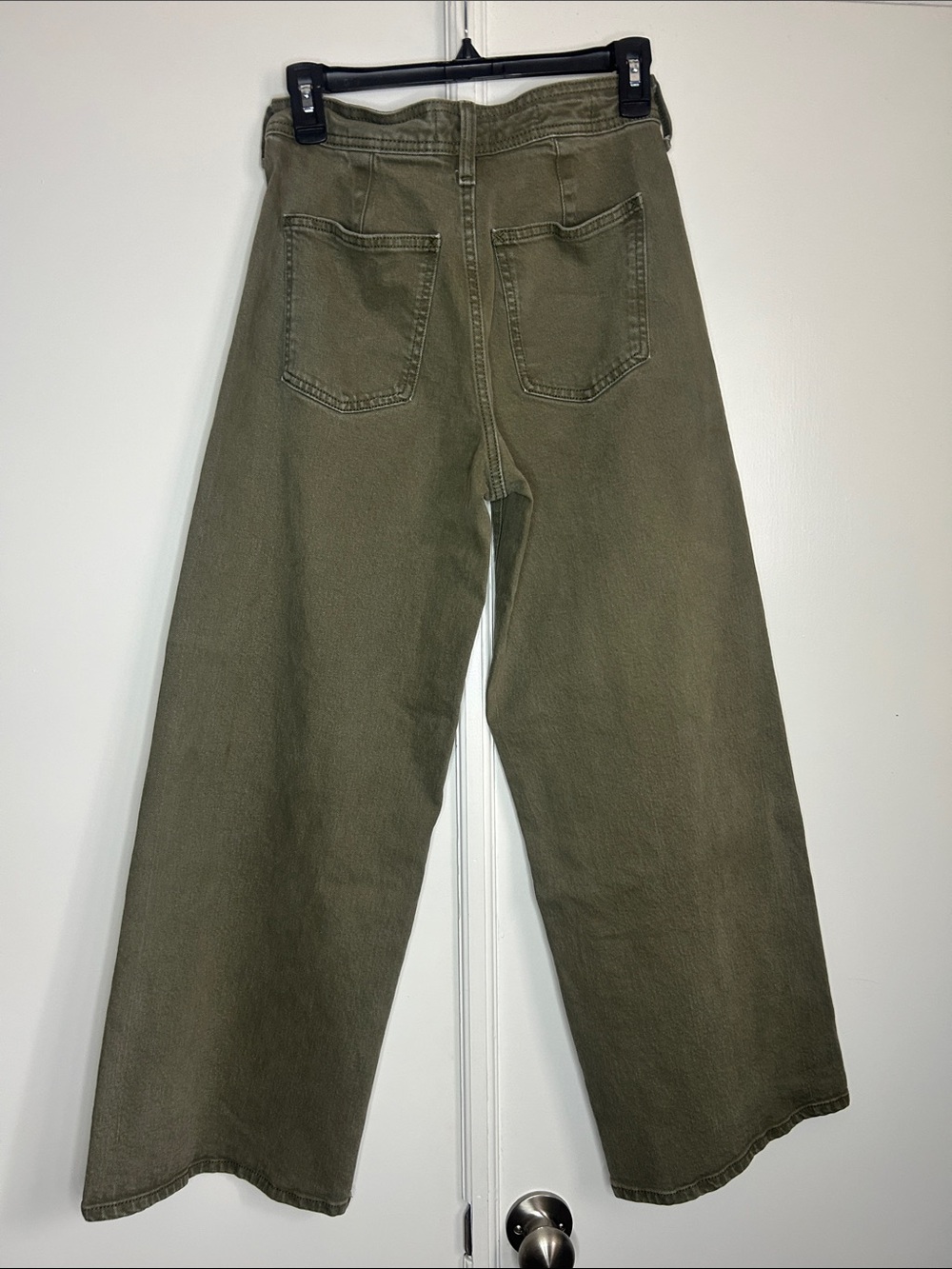 High-Waist Wide Leg Jeans in Olive for Women - Picture 4 of 7